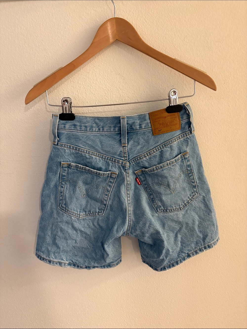 Men's Light Blue Denim Shorts - Picture 2 of 3
